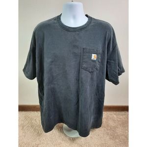 Carhartt K87BLK Black Mens Size XL Black Crewneck Work T-shirt Tee T4S